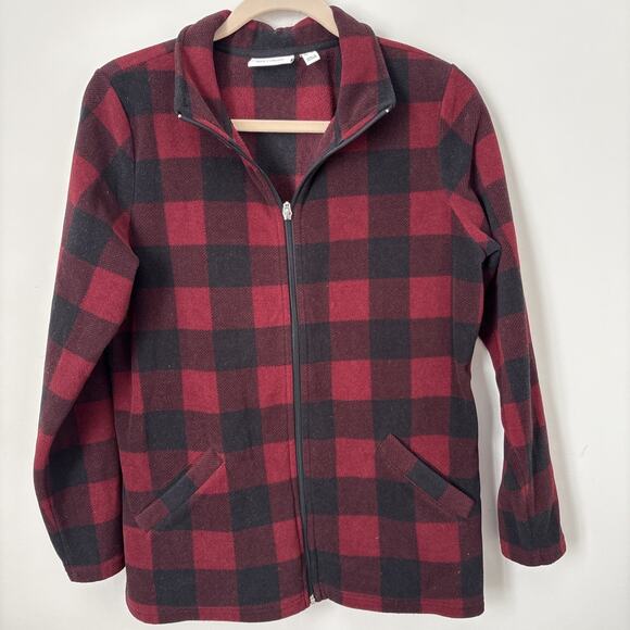 Denim & Co Buffalo Plaid Fleece S - Picture 11 of 12